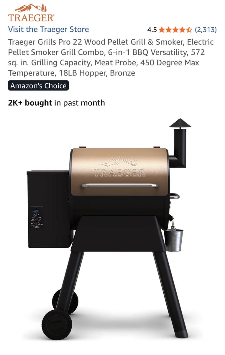 Traeger Pro 22 Wood Pellet Grill & Smoker with Cover *NEW IN BOX*