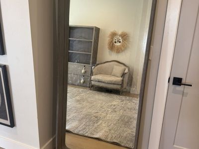 RH Wood Shadow-Box Leaner Mirror
