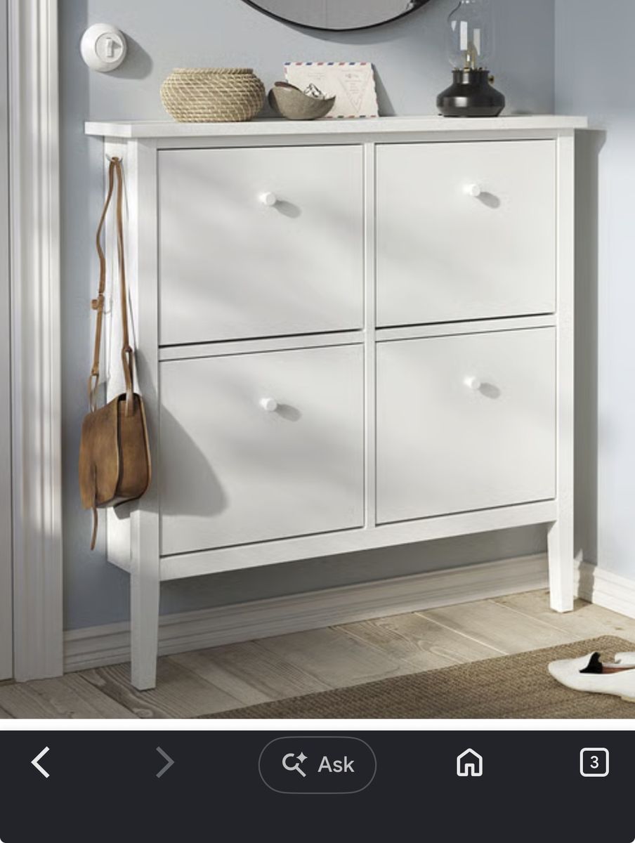 IKEA HEMNES Shoe Cabinet with 4 Compartments