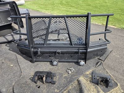 Ranch Hand Heavy Duty Truck Front Bumper Replacement Grille Guard with Receiver Hitch