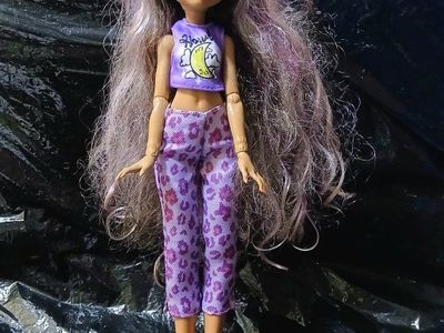 Monster High (G3) Core Clawdeen Wolf - -Doll - redressed in the (G3) Creepover party Outfit .