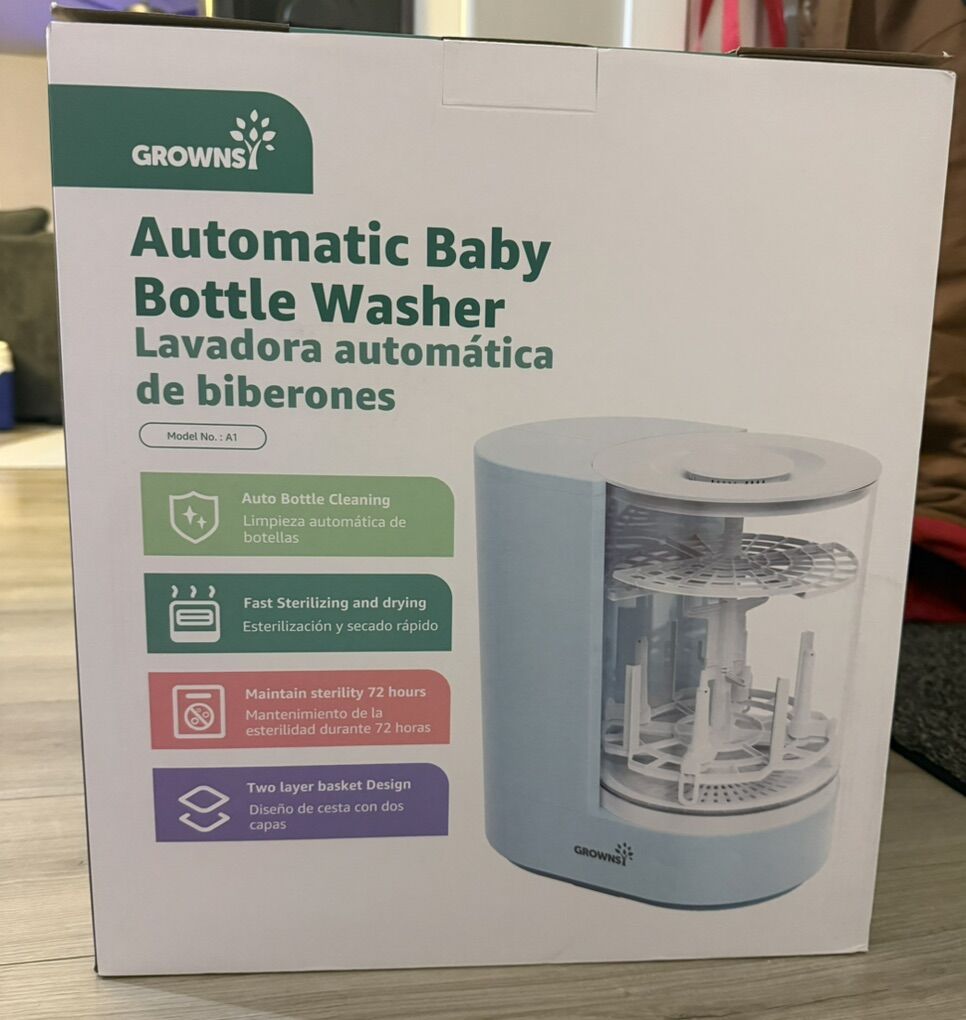 Grownsy Baby Bottle Washer, Sterilizer & Dryer New