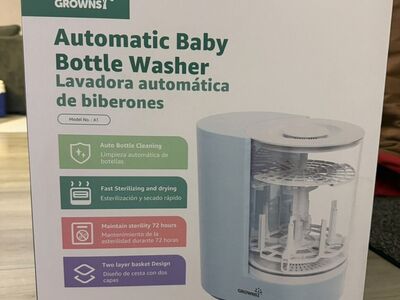 Grownsy Baby Bottle Washer, Sterilizer & Dryer New