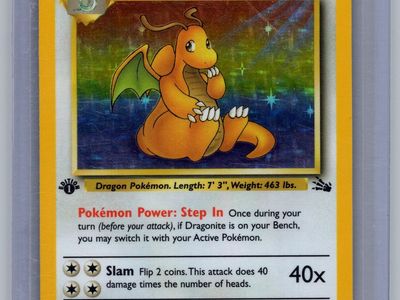 (NM) Dragonite 4/62 1st Edition Holo - Pokemon Fossil