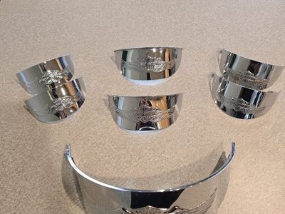 OEM Harley-Davidson Chrome Visor Style Headlight & Passing Lamp Trim Rings