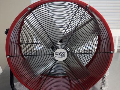 MAXX AIR High Velocity Air Circulator Floor Fan - 24 Inch, Red, Industrial Grade