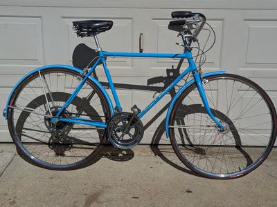Vintage 1970s Schwinn Suburban 10-Speed Bicycle Blue Original Components Classic