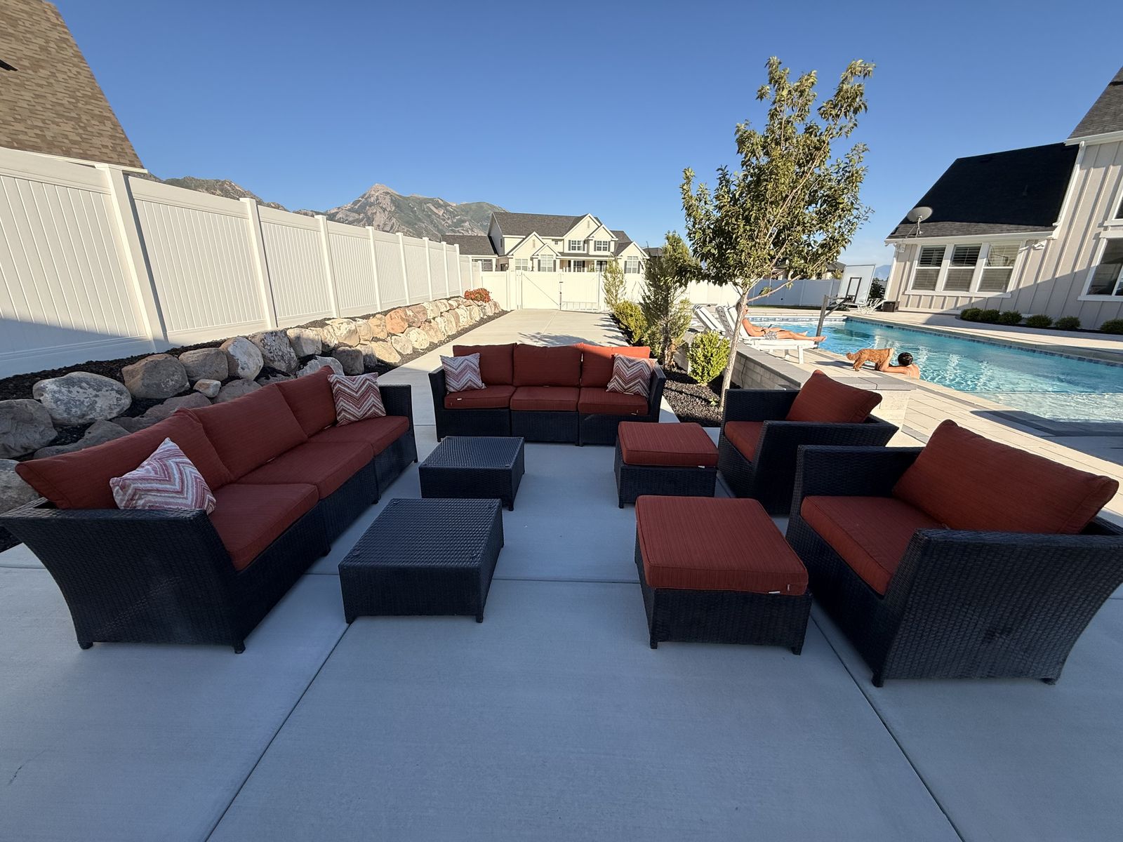 Outdoor wicker furniture