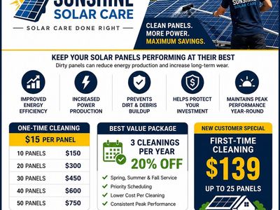 Solar panel cleaning