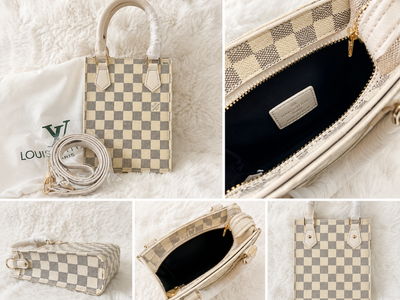2 Types Designer Phone Crossbody Tote Bags CD Monogram and LV White Checkered New