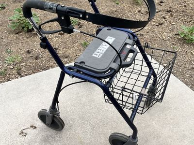 Dolomite Legacy Blue Mobility Walker Rollator with Seat & Basket