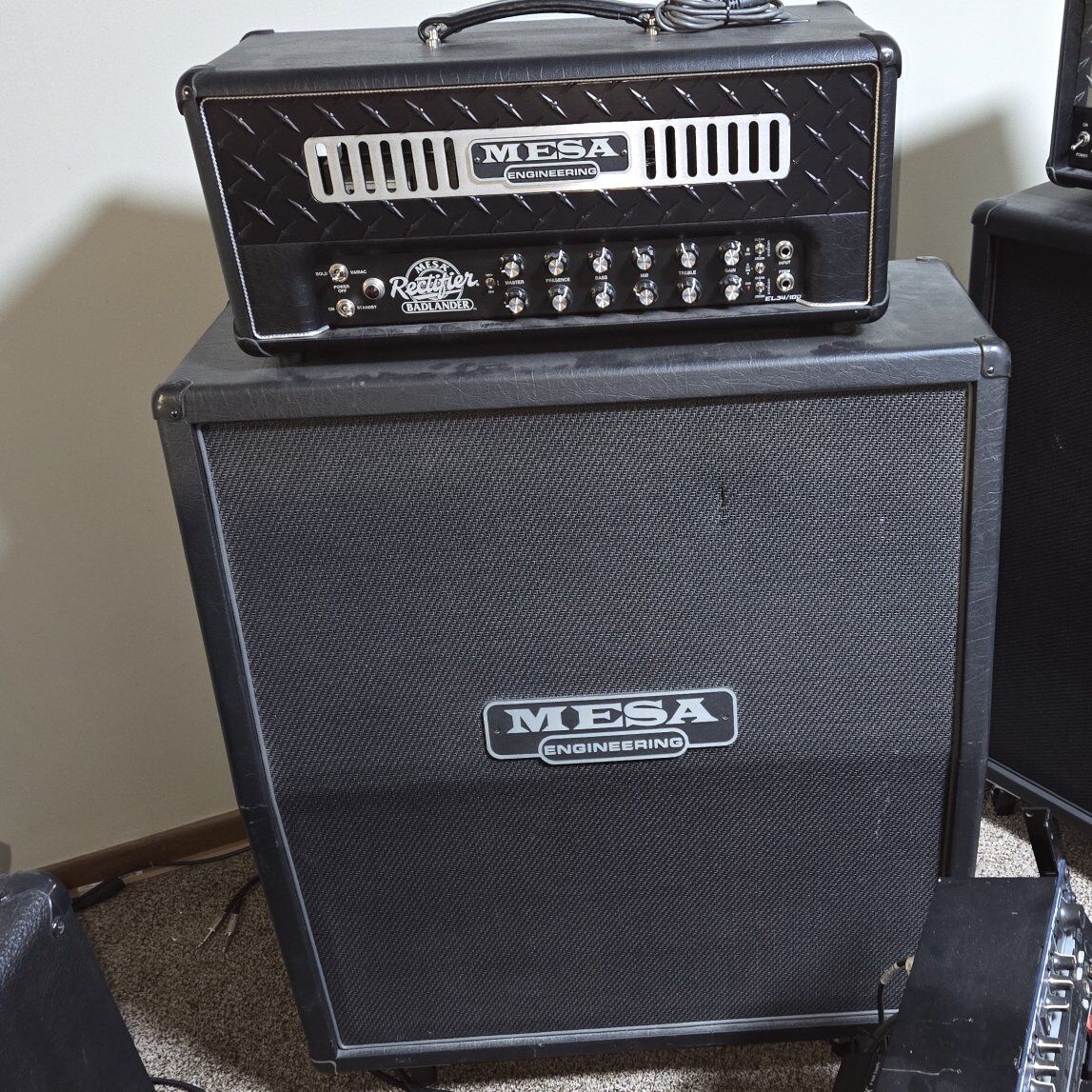 mesa boogie badlander 100/50 watt amp and speaker