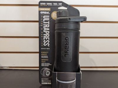 GRAYL UltraPress Water Filter & Purifier Bottle 16.9 oz - Covert Black