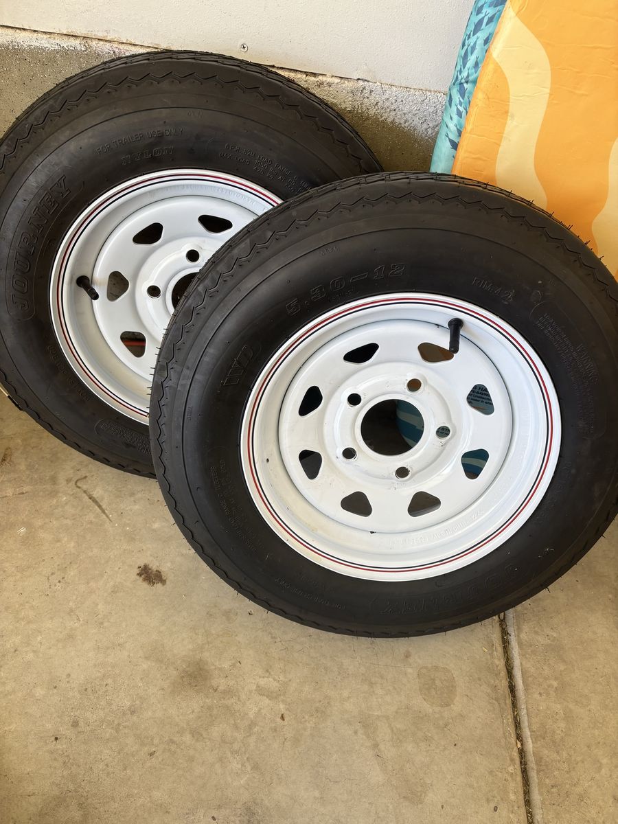 New Trailer Tires and Wheels 12”