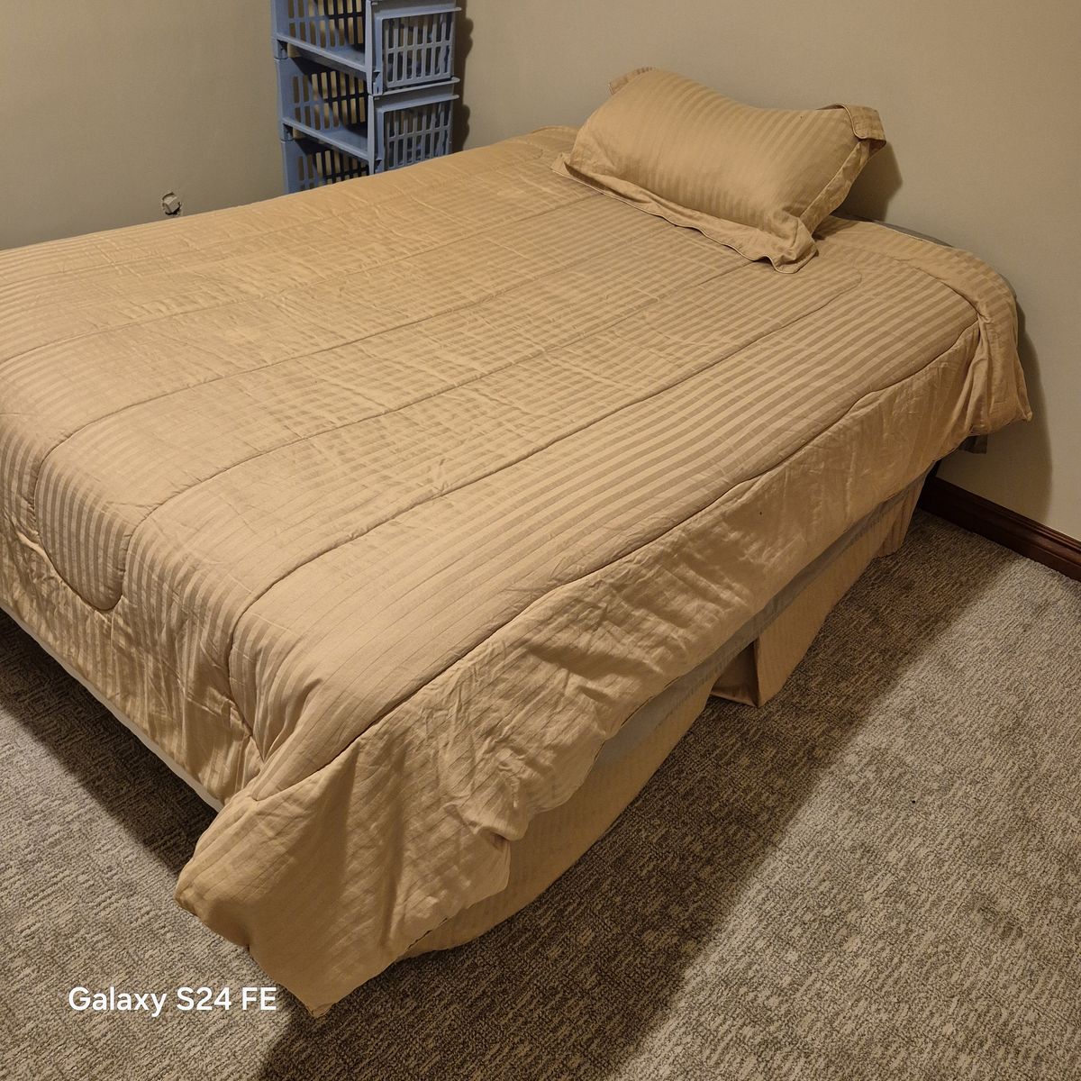 Twin Bed, Frame, and Bedding