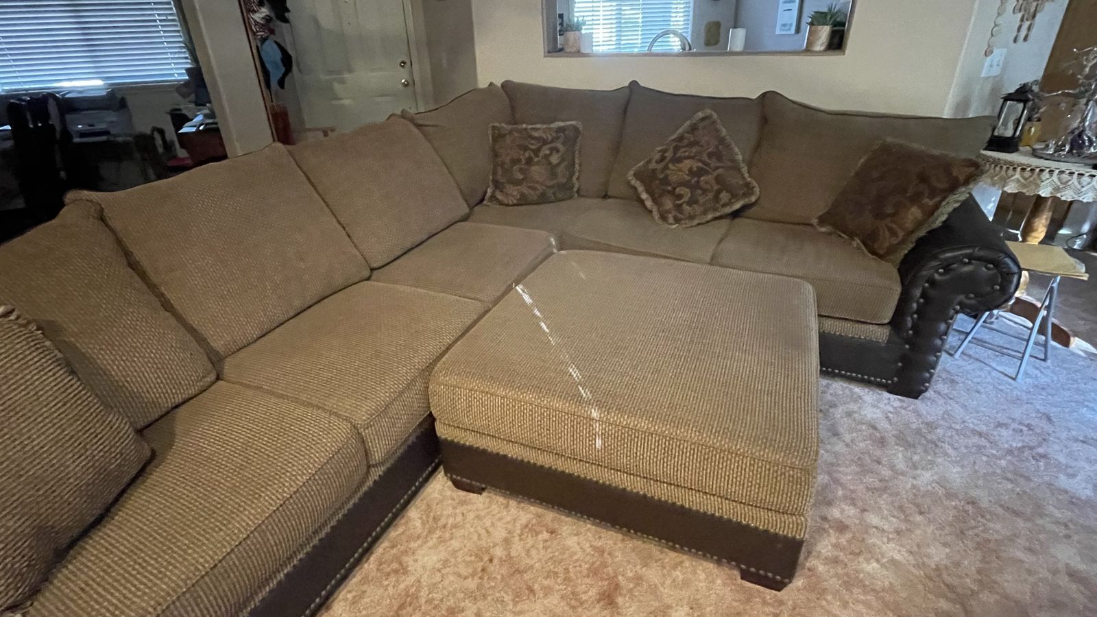 Sectional Couch with Ottoman