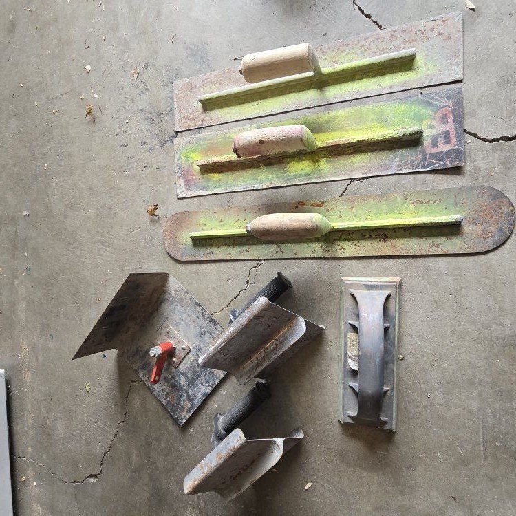 Assorted Concrete Finishing Hand Tools