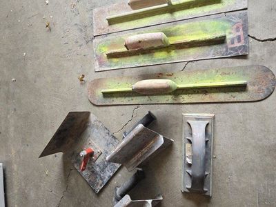 Assorted Concrete Finishing Hand Tools