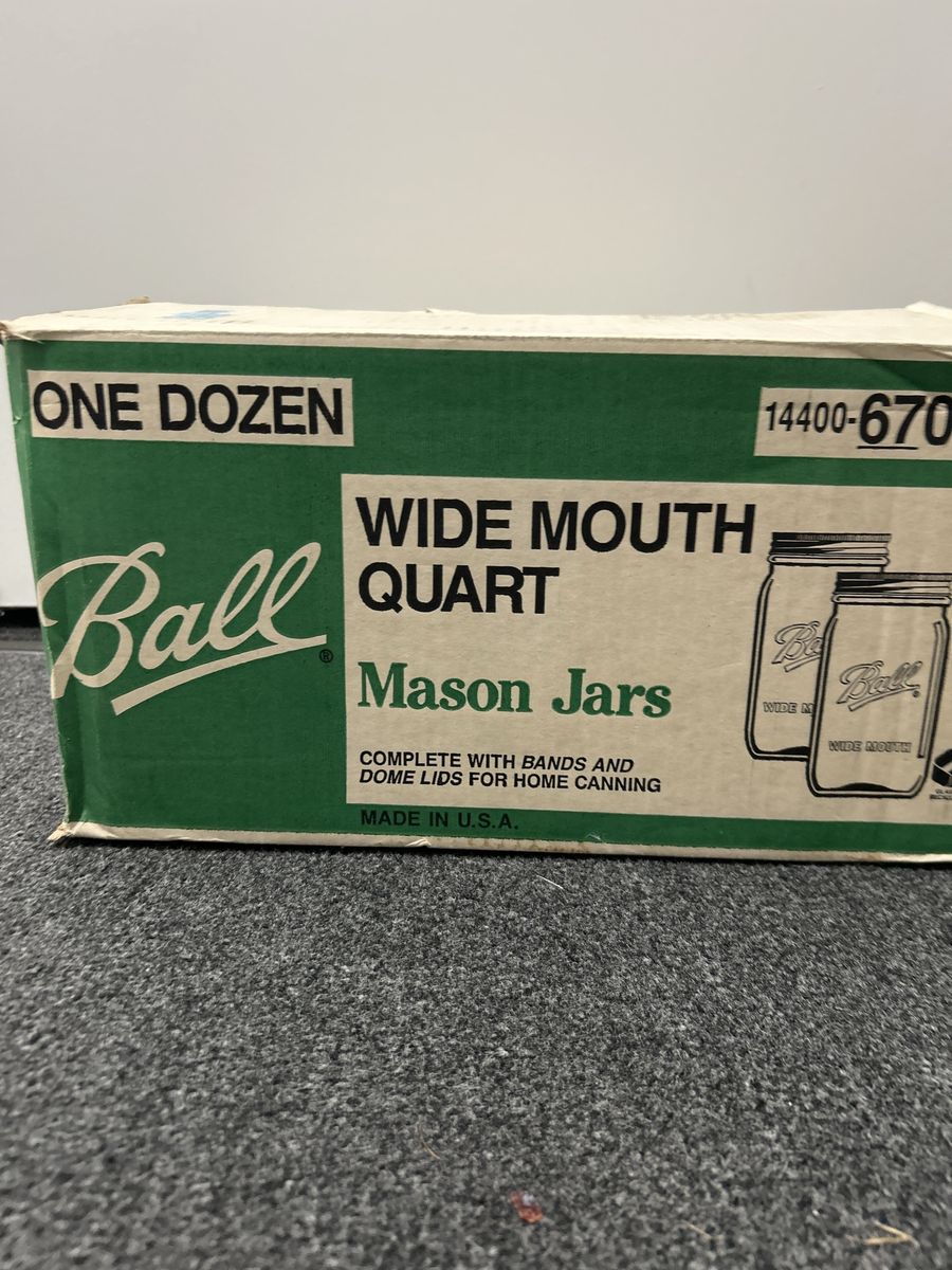 Wide mouth quart jars