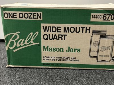 Wide mouth quart jars
