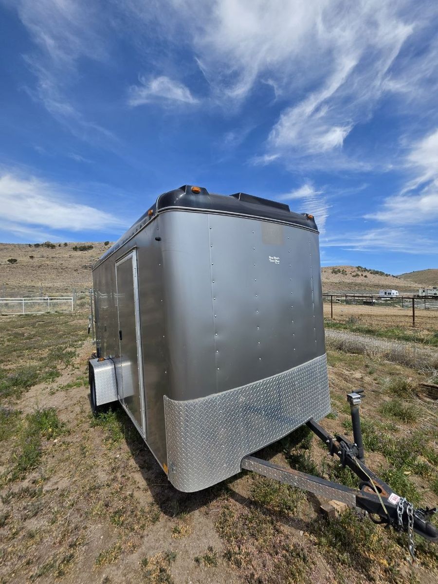Enclosed Cargo Trailer 12ft | Weather Guard Shelving | Ramp Door | $4,200