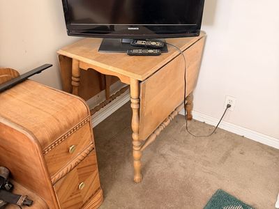 1960s drop leaf table solid wood