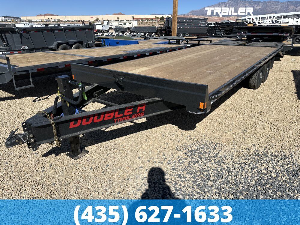 8.5x24 Double A Pro Series HB Deckover Equipment Trailer - 15.4K GVWR - Max Ramps