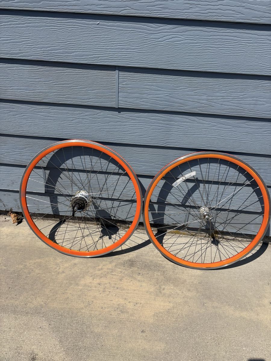 Wheel master 700C Alloy Road Double Wall 700C Wheel SET Orange