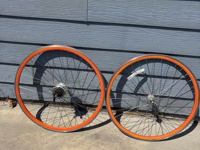 Wheel master 700C Alloy Road Double Wall 700C Wheel SET Orange