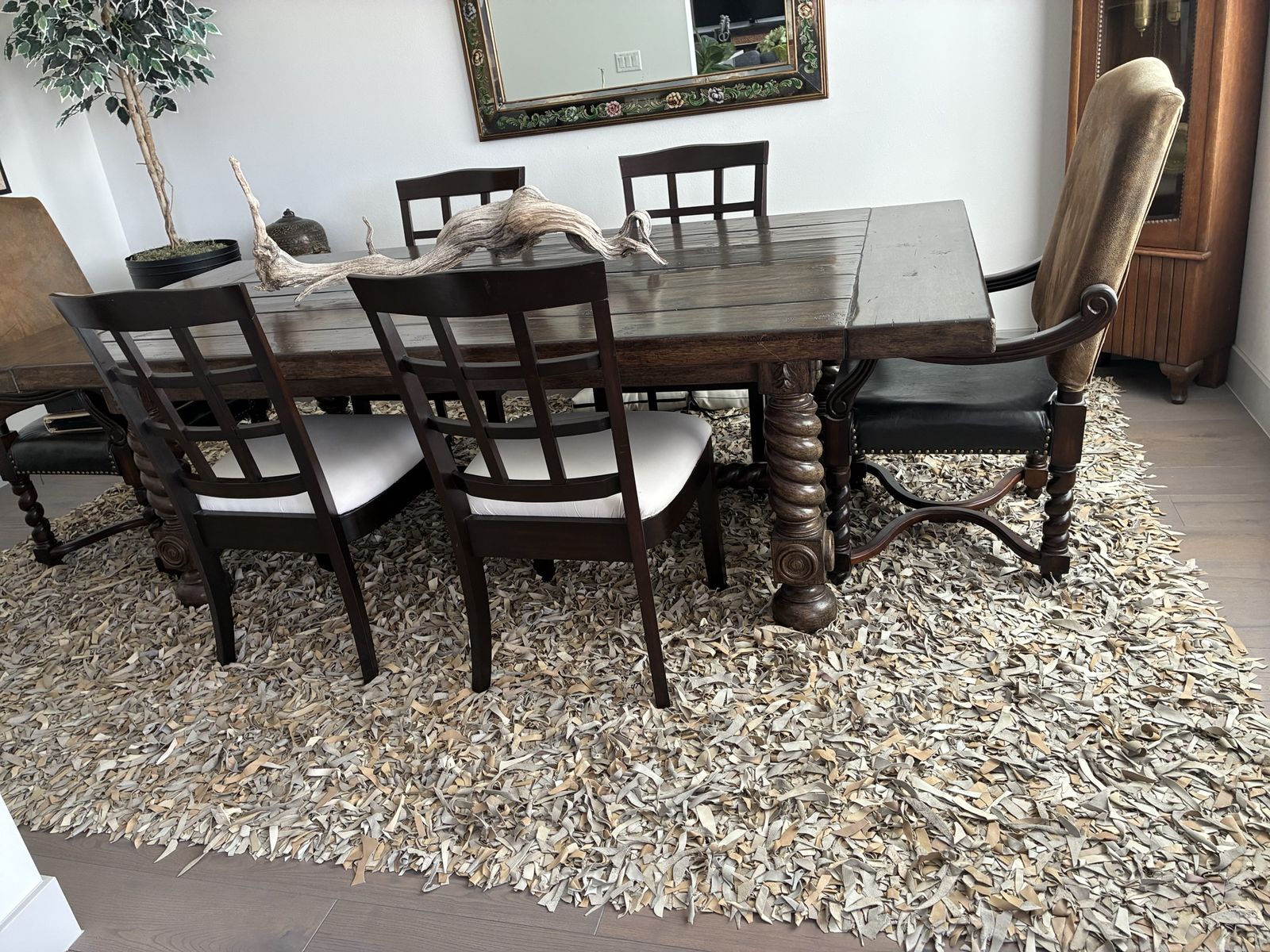 Carpet, Genuine Leather Strands