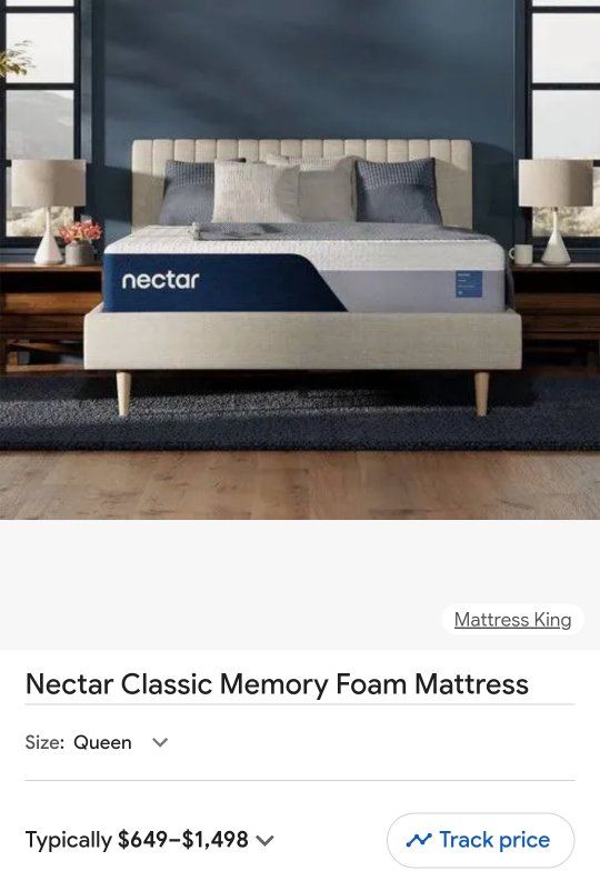 Nectar Classic 12" Cooling Gel Memory Foam Queen Mattress