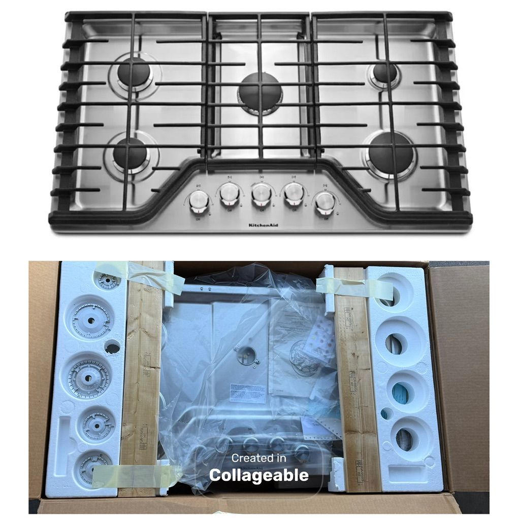 KitchenAid 36 Gas Cooktop KCGS356ESS- NEW