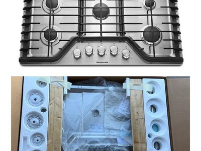 KitchenAid 36 Gas Cooktop KCGS356ESS- NEW