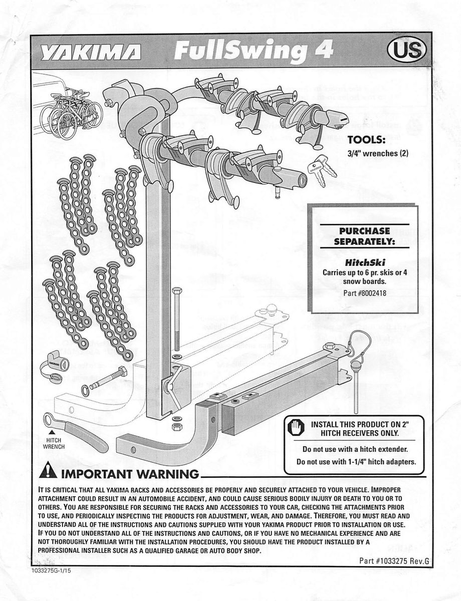 Yakima FullSwing 4 bike rack