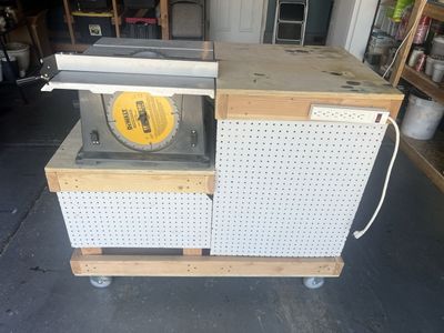 Custom Rolling Saw Workbench + FREE 10” Table Saw – $150