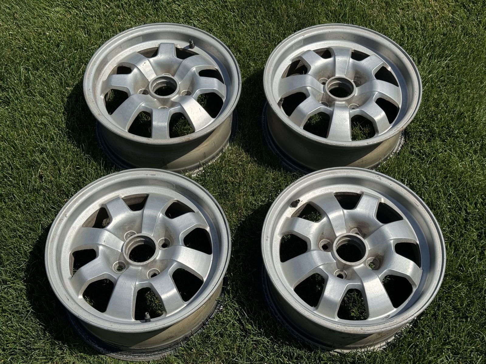 Vintage Porsche OEM Aluminum Wheels, 14x6, 4x108. Amazing Condition!