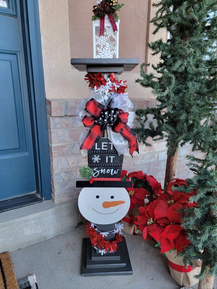 WINTER Entryway/Porch Welcome Post