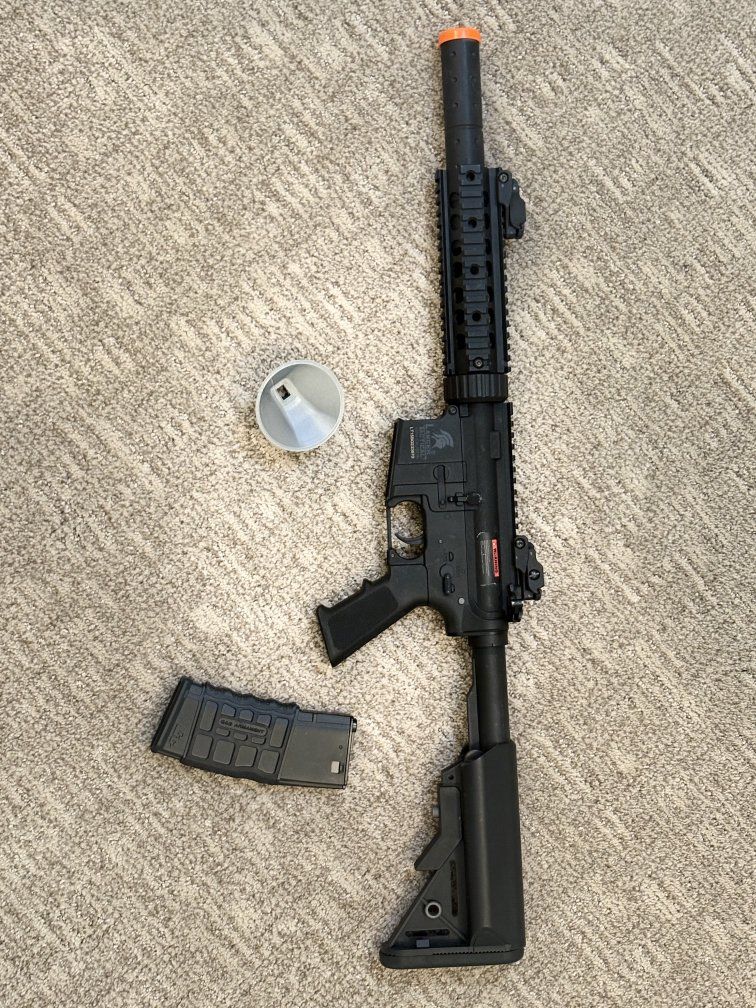 Lancer Tactical gen 2 with a new barrel and hop up airsoft