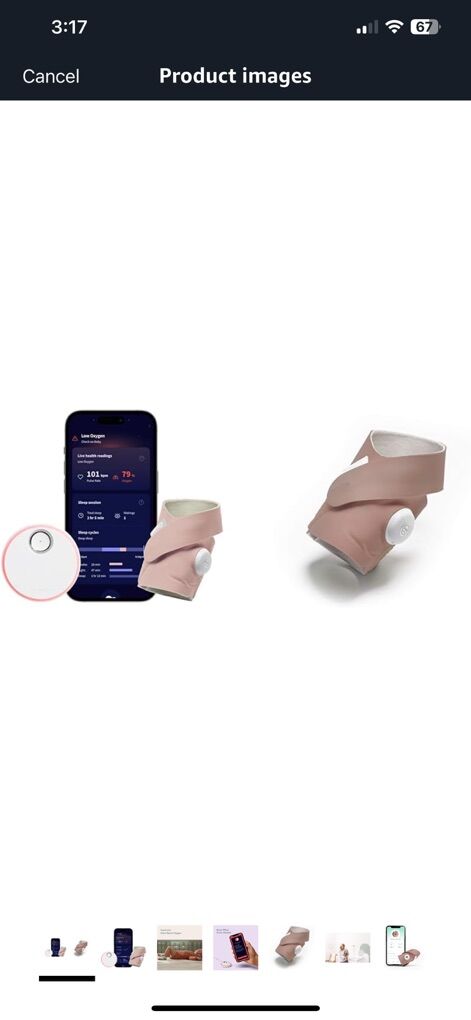 NEW Owlet Dream Sock Dusty Rose W/ Extra Sock