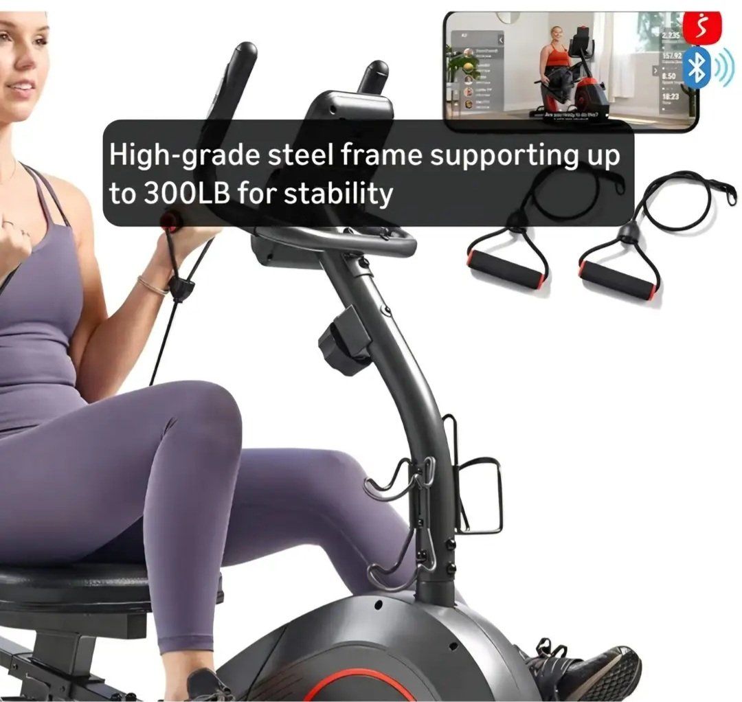 Bike Sunny Health & Fitness Smart Heavy-Duty Recum
