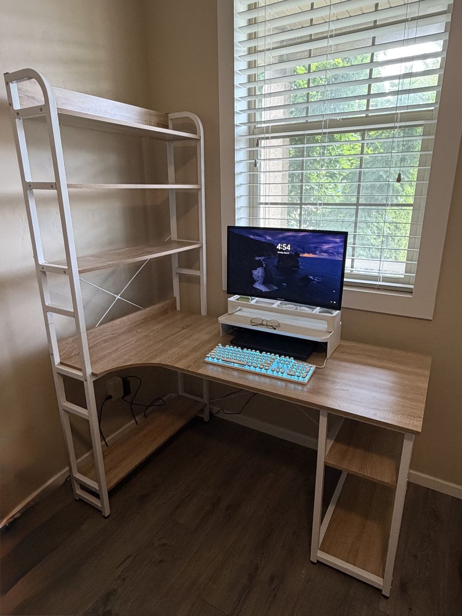 L shape office or craft desk