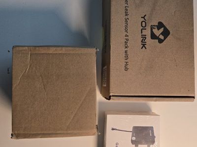 YoLink Smart Home Kit - Water Leak Sensor 4 Pack with Hub & Gas/Water Valve Controller