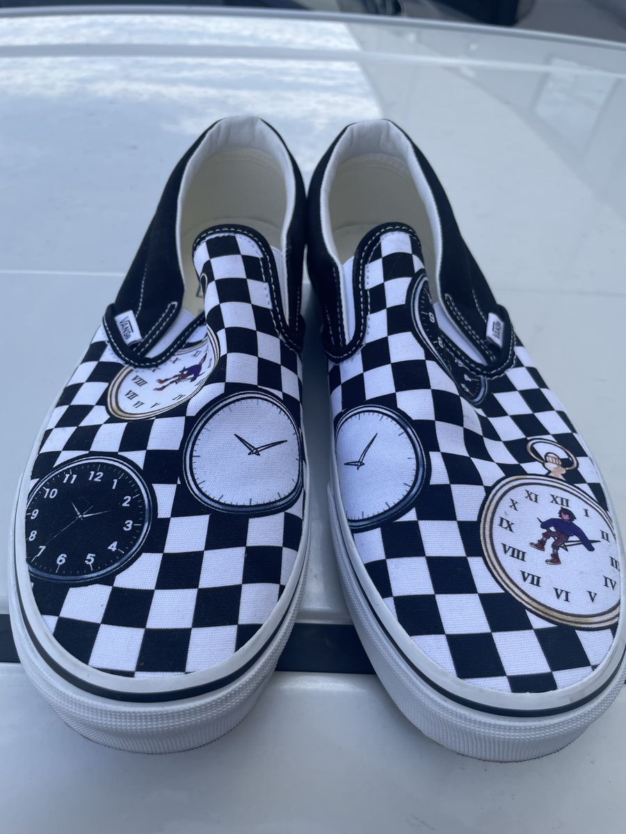 Vans x Karl Jacobs Classic Slip On Skate Shoe size 11 Time Traveler Tales