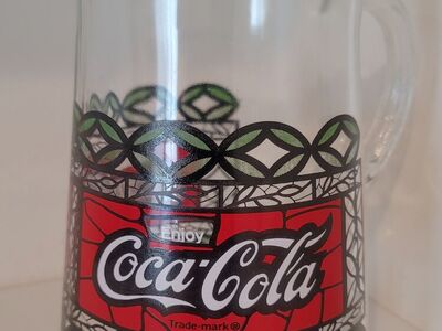 Coca Cola Coke Glass Drink Pitcher