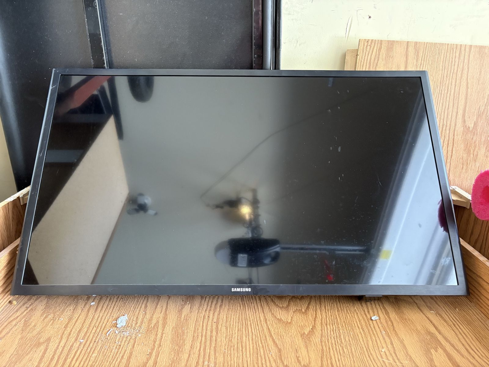 Samsung Black Flat Screen TV - Used, No Stand Included