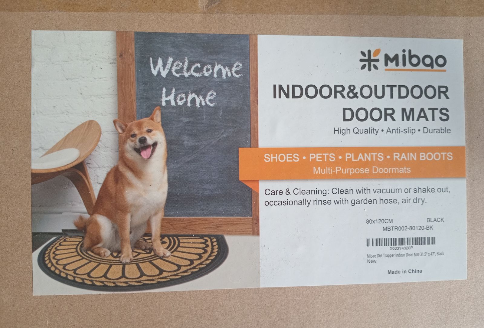 Mibao Indoor & Outdoor Welcome Mats, New in Box