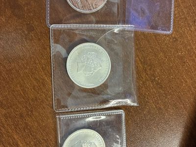 Lot of 3 Australian Silver Coins - 1/2 oz .9999 Fine Silver 50 Cents (2015 & 2016)