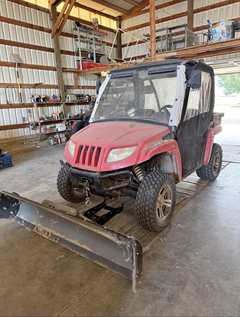 Arctic Cat UTV Side-by-Side Utility Vehicle with Snow Plow