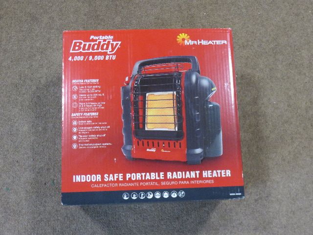 BRAND NEW – STILL IN SEALED BOX – “MR HEATER” PORTABLE BUDDY 4000 – 9000 BTU HEATER