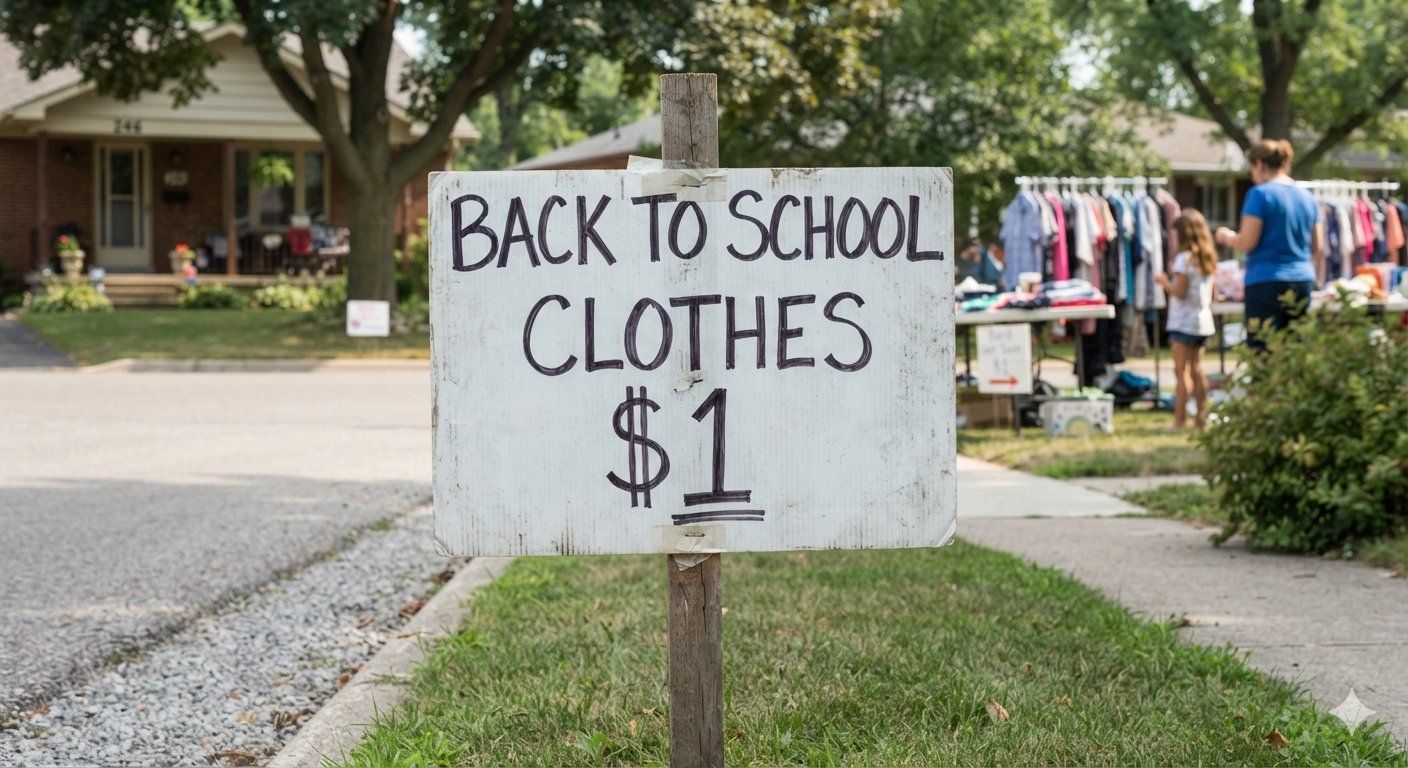 August 14th & 15th JUST $1 FOR CLOTHES & SHOES- BACK TO SCHOOL -Vintage 60s to Y2K -plus other vintage yard sale items